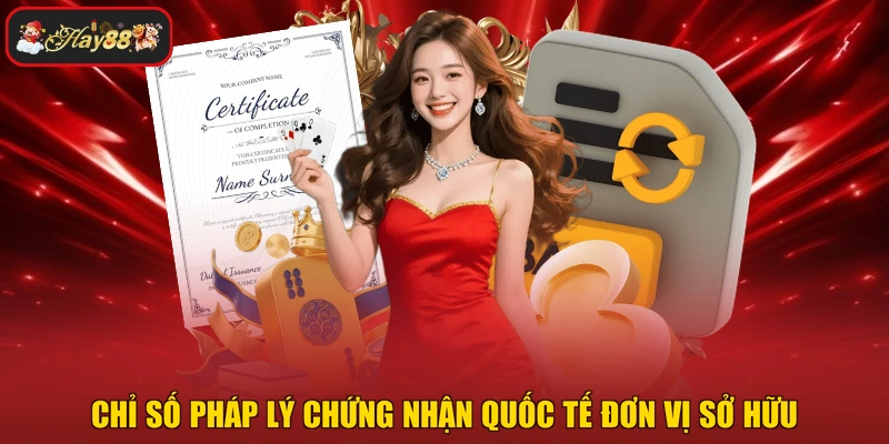 Chỉ số pháp lý chứng nhận quốc tế đơn vị sở hữu